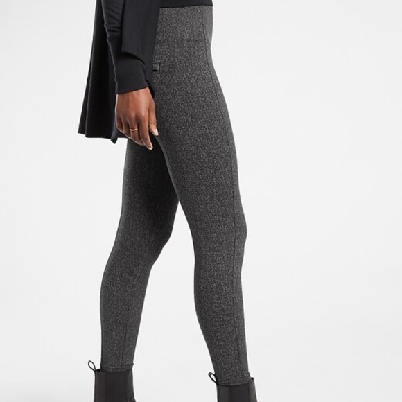 Athleta Delancey Herringbone Tights Leggings Gap Gray Size S NWOT #215 - Picture 2 of 8
